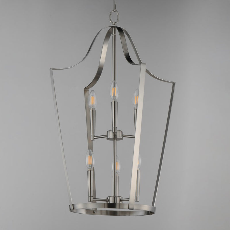 Maxim Lighting Arden 6 Light 30.25" Multi-Light Pendant, Satin Nickel