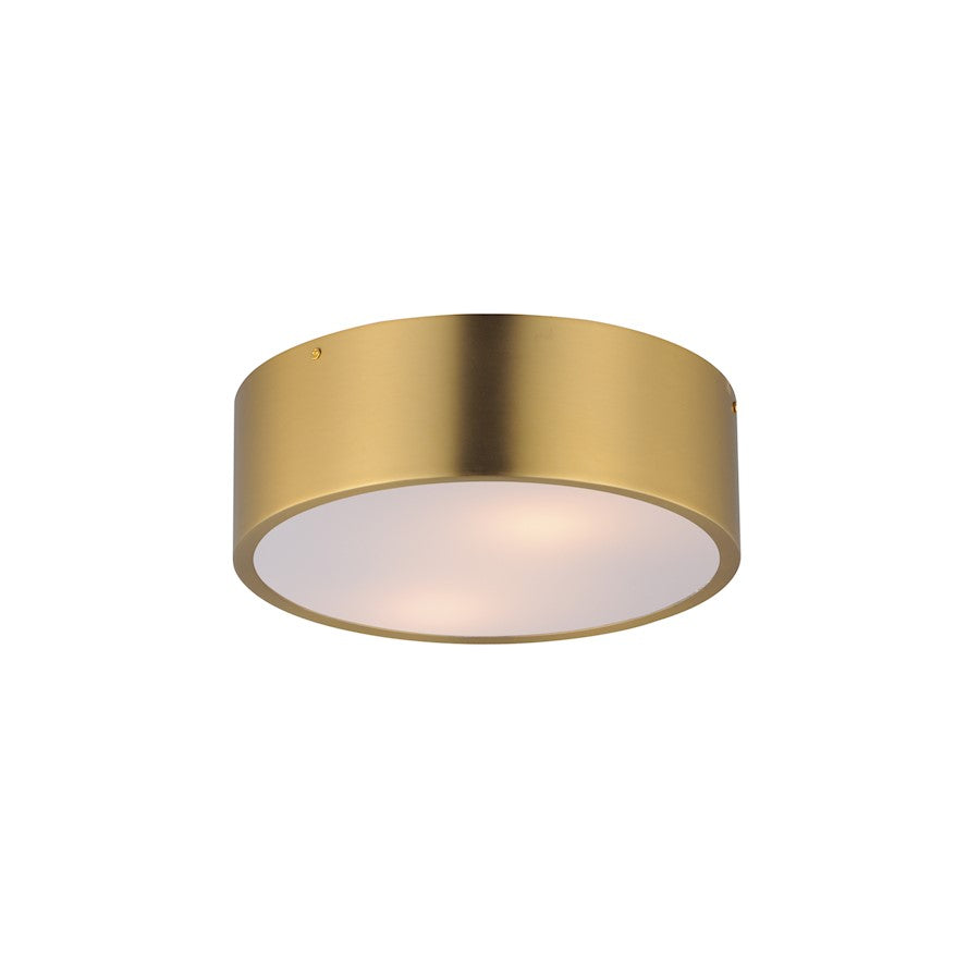 Maxim Lighting Tommy 2 Light 12" Surface Mount, Satin Brass/White - 10494WTSBR