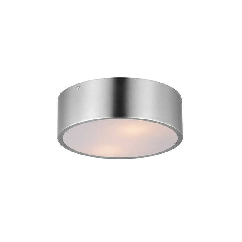 Maxim Lighting Tommy 12" 2 Light Surface Mount, Satin Nickel/White