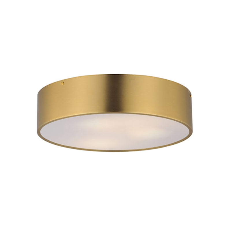 Maxim Lighting Tommy 3 Light 16" Surface Mount, Satin Brass/White