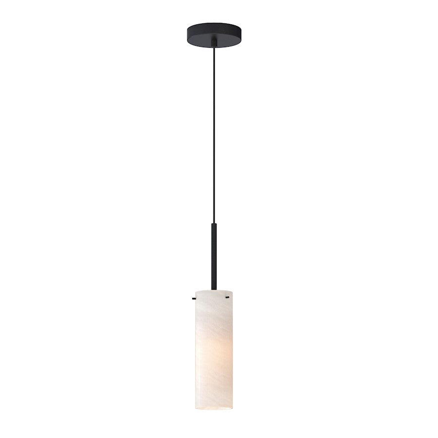 Maxim Lighting Blizzard 1 Light Pendant, Black/Marble - 10511MRBK