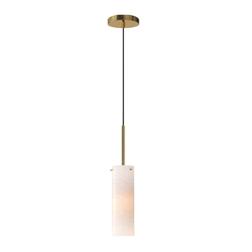 Maxim Lighting Blizzard 1 Light Pendant, Natural Aged Brass/Marble - 10511MRNAB