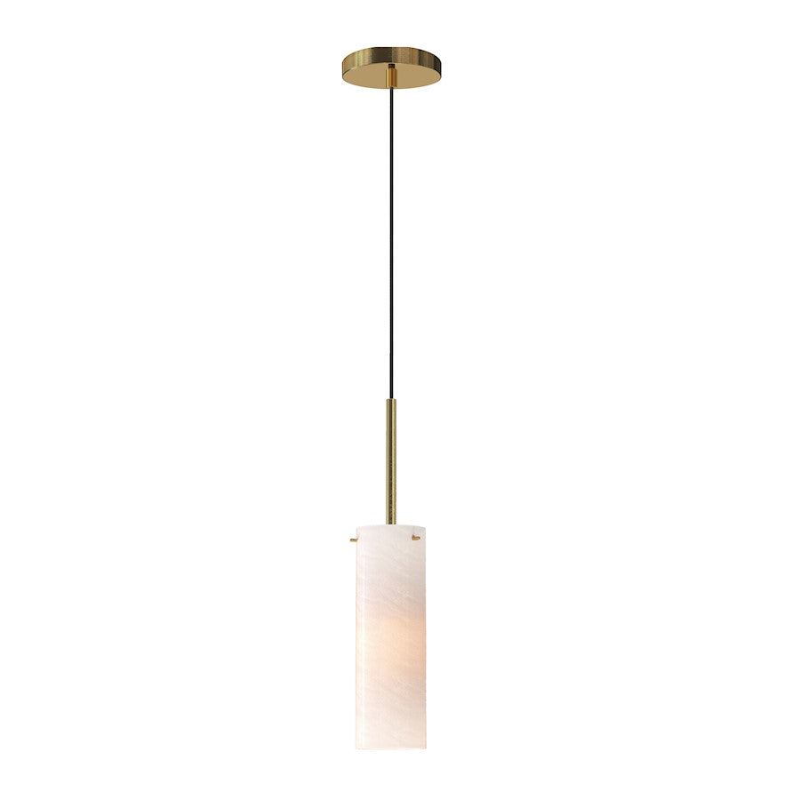 Maxim Lighting Blizzard 1 Light Pendant, Natural Aged Brass/Marble - 10511MRNAB