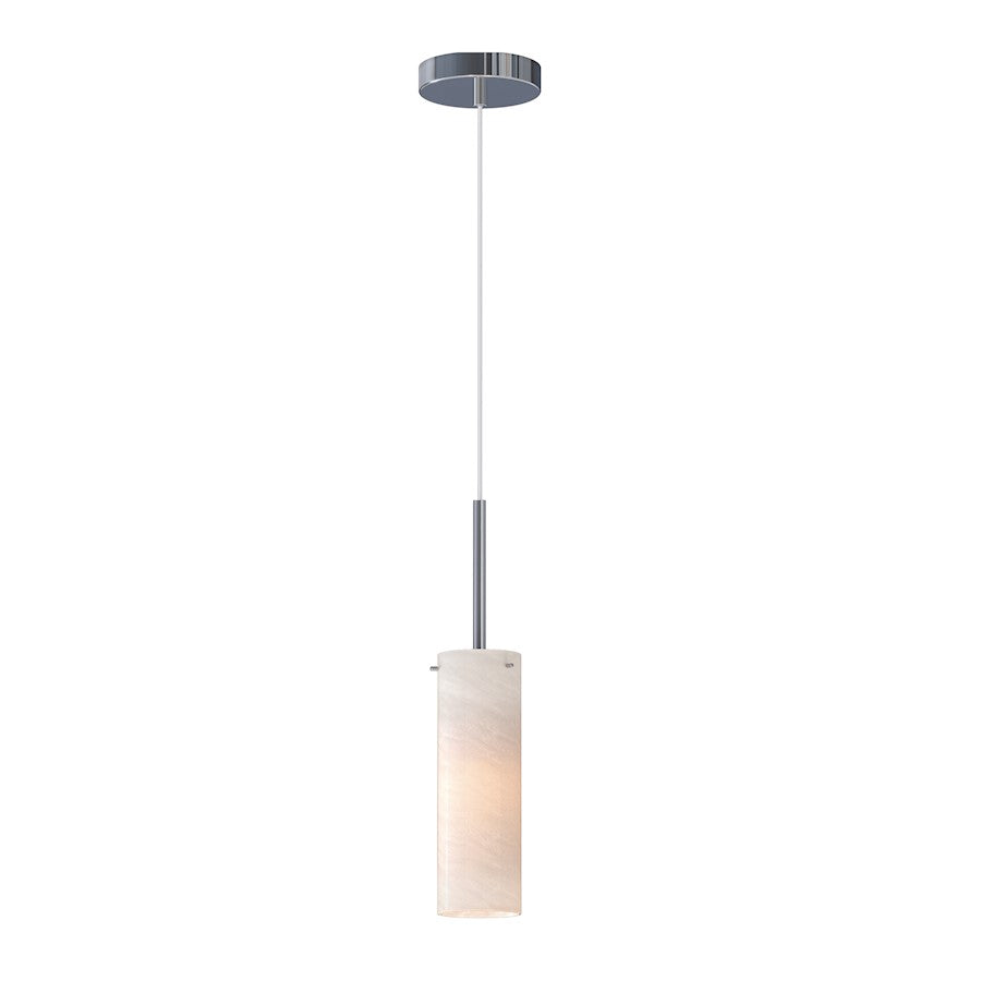 Maxim Lighting Blizzard 1 Light Pendant, Polished Chrome/Marble - 10511MRPC