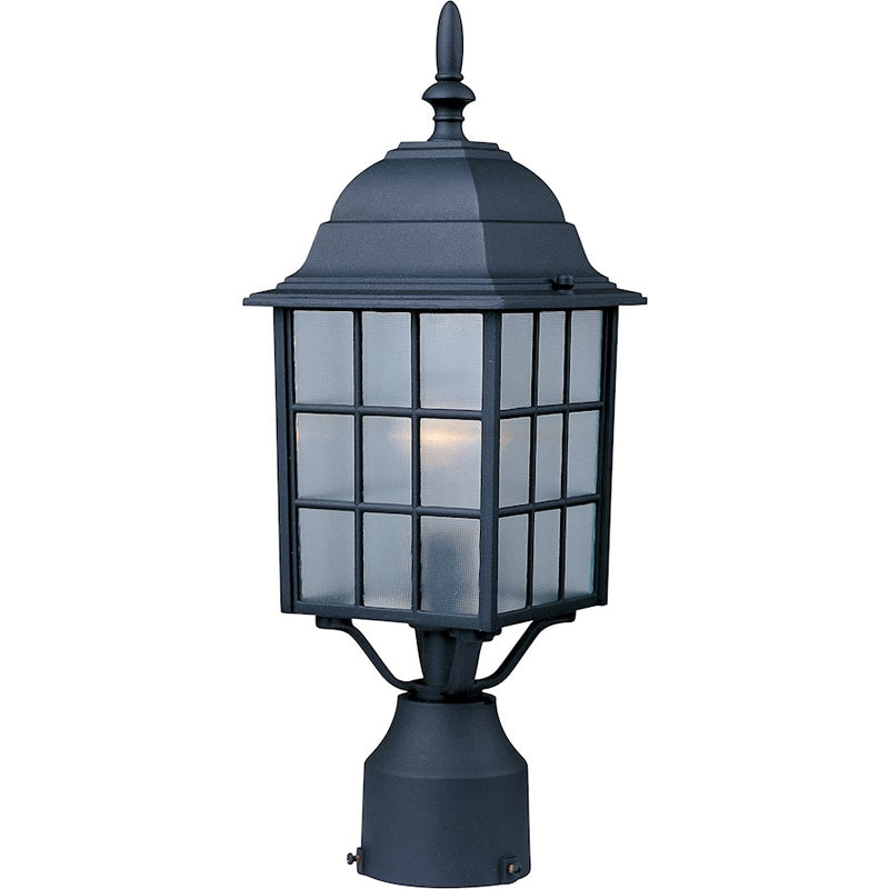 Maxim North Church 1-Light Outdoor Pole/Post Lantern Black