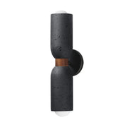 Maxim Lighting Pompeii 2 Light Wall Sconce, Lava/Black - 10622LVBK