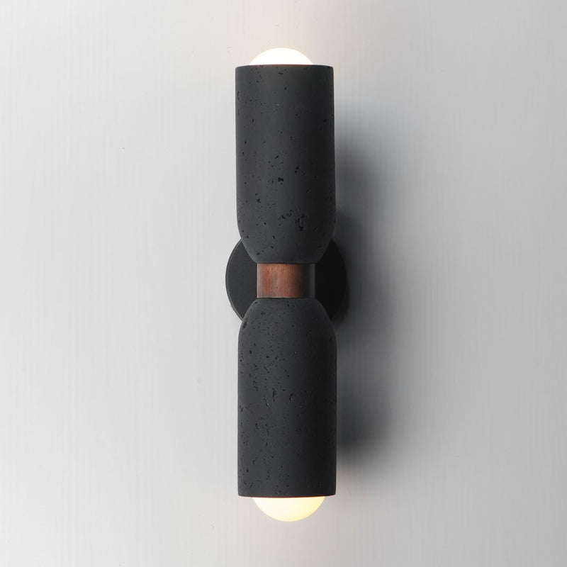 Maxim Lighting Pompeii 2 Light Wall Sconce, Lava/Black