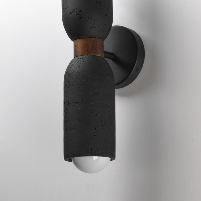 Maxim Lighting Pompeii 2 Light Wall Sconce, Lava/Black