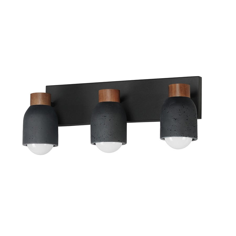 Maxim Lighting Pompeii 3 Light Bath Vanity, Lava/Black