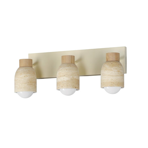 Maxim Lighting Pompeii 3 Light Bath Vanity, Travertine/Oyster - 10623TVOY