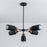 Maxim Lighting Pompeii 5 Light Chandelier, Lava/Black