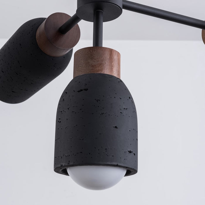 Maxim Lighting Pompeii 8 Light Linear Pendant, Lava/Black