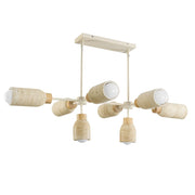 Maxim Lighting Pompeii 8 Light Linear Pendant, Travertine/Oyster - 10628TVOY
