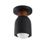 Maxim Lighting Pompeii 1 Light Flush Mount, Lava/Black - 10629LVBK