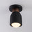 Maxim Lighting Pompeii 1 Light Flush Mount, Lava/Black