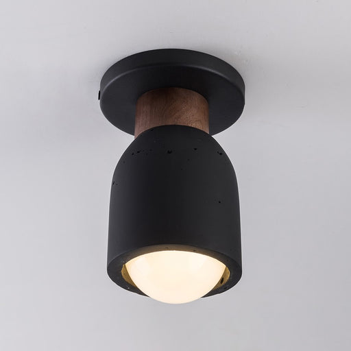 Maxim Lighting Pompeii 1 Light Flush Mount, Lava/Black