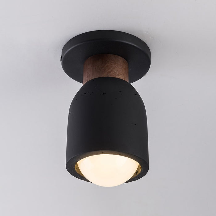 Maxim Lighting Pompeii 1 Light Flush Mount, Lava/Black