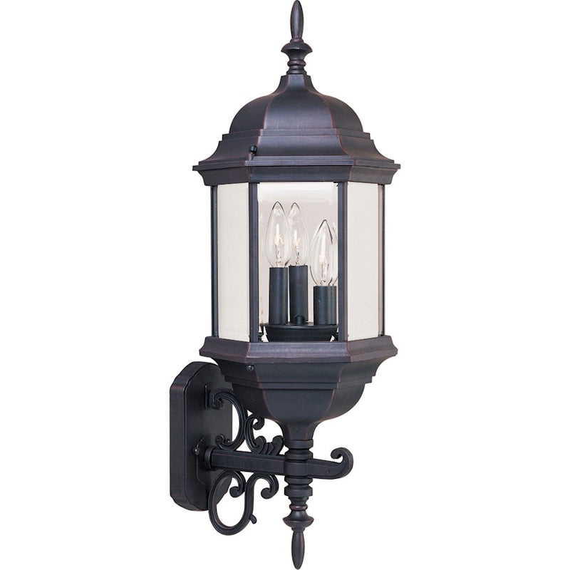 Maxim Builder Cast 3-Light Outdoor Wall Mount Empire Bronze