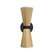 Maxim Lighting Rizzo 2 Light Wall Sconce, Black/Brass/Satin White - 10810SWBKAB