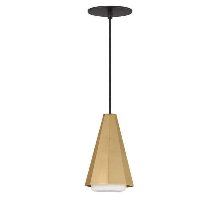 Maxim Lighting Rizzo 1Lt Single Pendant, Black/Brass/Satin White - 10811SWBKAB