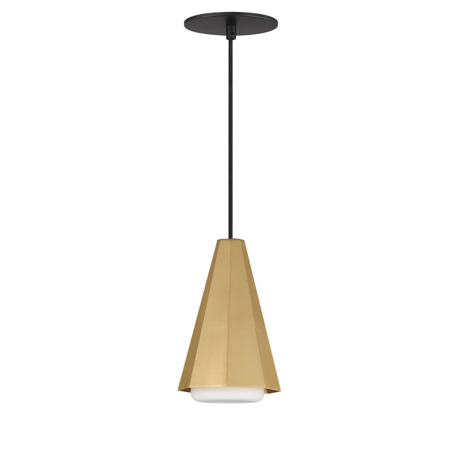 Maxim Lighting Rizzo 1Lt Single Pendant, Black/Brass/Satin White - 10811SWBKAB