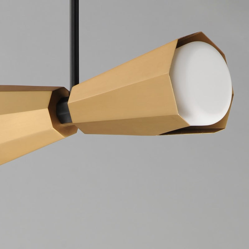 Maxim Lighting Rizzo 2Lt Multi-Light Pendant, Black/Brass/White