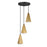 Maxim Lighting Rizzo 3Lt Multi-Light Pendant, Black/Brass/White - 10813SWBKAB