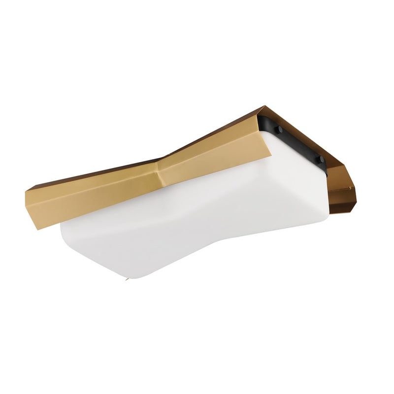 Maxim Lighting Rizzo 2 Light Flush Mount, Black/Brass/Satin White - 10819SWBKAB