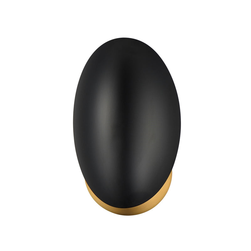 Maxim Lighting Maris 1Lt 8" Wall Sconce, Black/Natural Aged Brass
