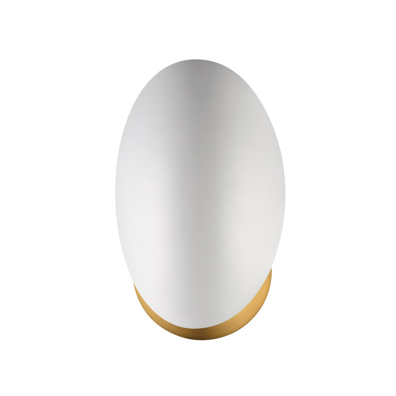Maxim Lighting Maris 1Lt 8" Wall Sconce, White/Natural Aged Brass