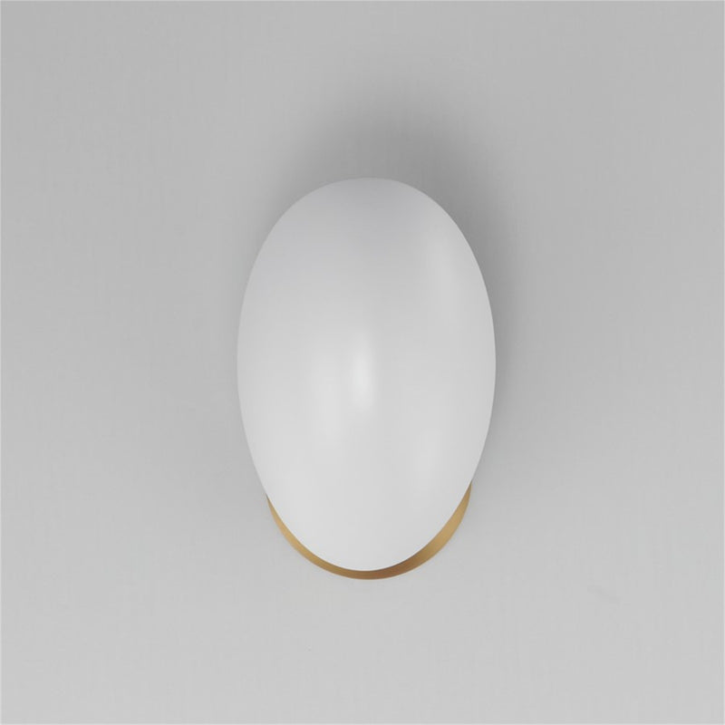 Maxim Lighting Maris 1Lt 8" Wall Sconce, White/Natural Aged Brass