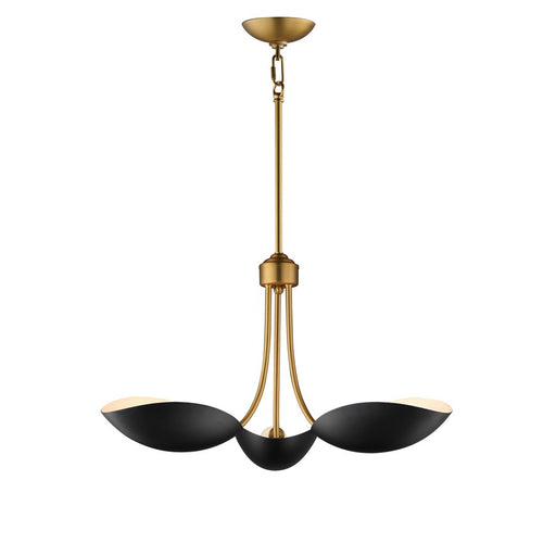 Maxim Lighting Maris 3Lt 12.75" Multi-Light Pendant, Black/Brass - 10824BKNAB