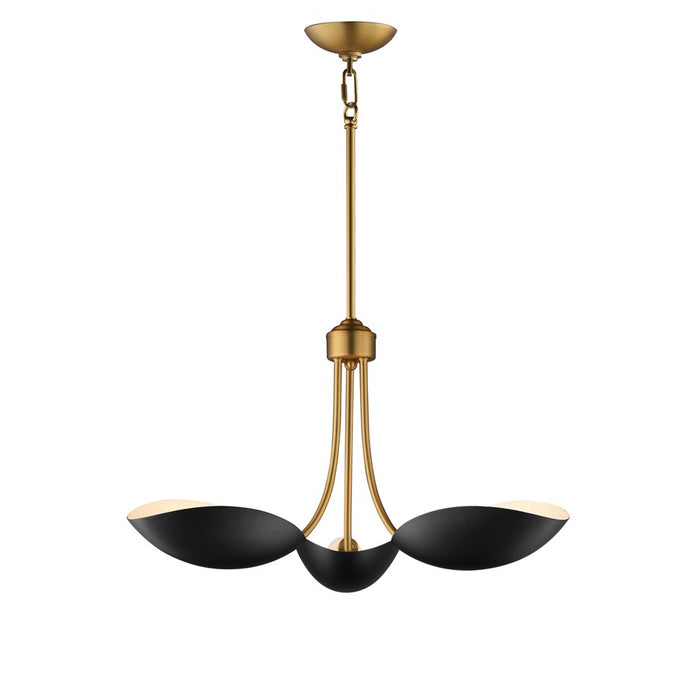 Maxim Lighting Maris 3Lt 12.75" Multi-Light Pendant, Black/Brass - 10824BKNAB