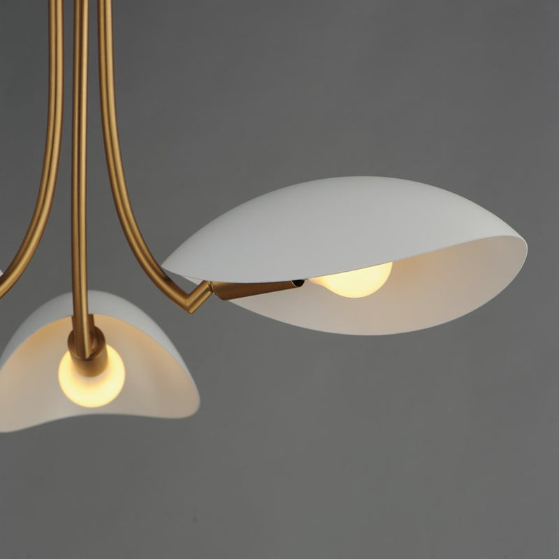 Maxim Lighting Maris 3Lt 12.75" Multi-Light Pendant, White/Brass