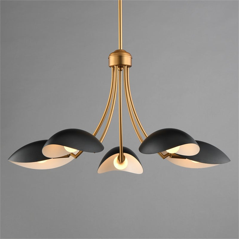 Maxim Lighting Maris 5Lt 14.25" Single-Tier Chandelier, Black/Brass