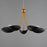 Maxim Lighting Maris 5Lt 14.25" Single-Tier Chandelier, Black/Brass
