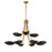 Maxim Lighting Maris 9Lt 21" Multi-Tier Chandelier, Black/Brass - 10829BKNAB