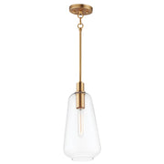 Maxim Lighting Babylon 7.5" 1-Light Pendant, Satin Brass/Clear