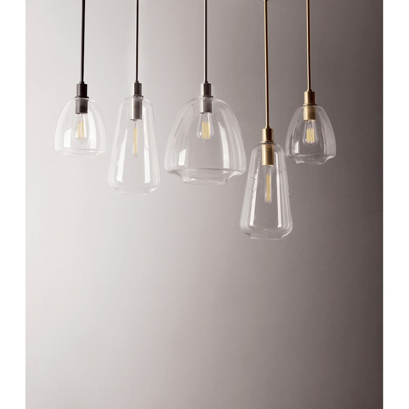 Maxim Lighting Babylon 7.5" 1-Light Pendant, Satin Brass/Clear