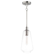 Maxim Lighting Babylon 7.5" 1-Light Pendant, Satin Nickel/Clear