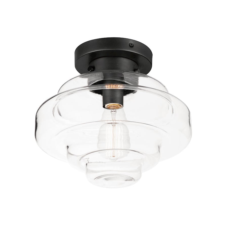 Maxim Lighting Harbor 1 Light Flush Mount, Black