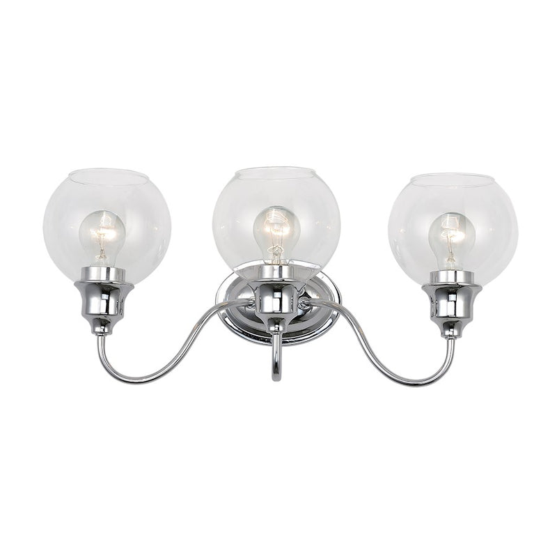 Maxim Lighting Ballord 3-Light Bath Vanity, Polished Chrome