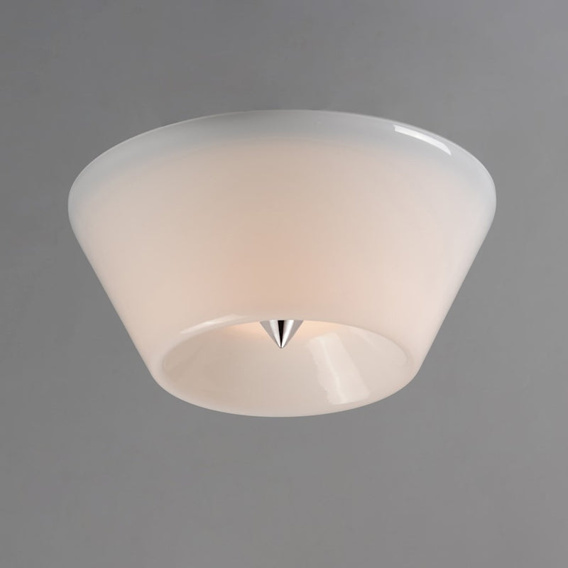 Maxim Lighting Tack 1 Light LED Flush Mount, Polished Chrome/White
