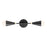 Maxim Lighting Lovell 2-Light Wall Sconce, Black/Satin Brass