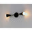 Maxim Lighting Lovell 2-Light Wall Sconce, Black/Satin Brass