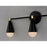 Maxim Lighting Lovell 3-Light Bath Vanity, Black/Satin Brass