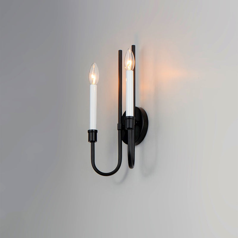 Maxim Lighting Tux 2-Light Wall Sconce, Black