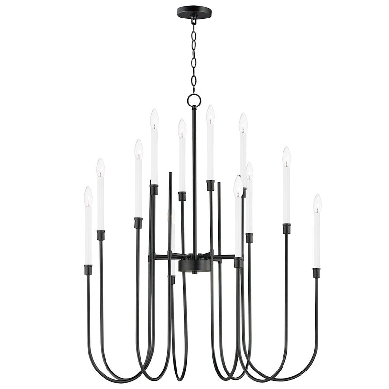 Maxim Lighting Tux 12 Light Chandelier, Black