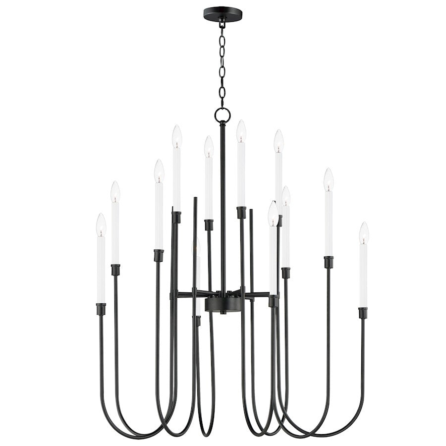 Maxim Lighting Tux 12 Light Chandelier, Black