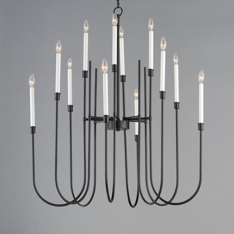 Maxim Lighting Tux 12 Light Chandelier, Black